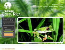 Tablet Screenshot of packagecostarica.com